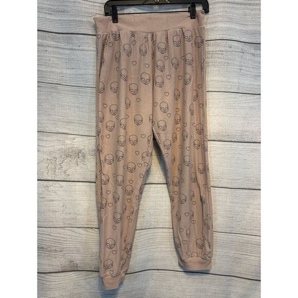 Chaser Little Skulls Knit Lounge Pants Size L - Picture 1 of 3